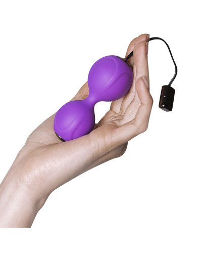 Вагінальні кульки з вібрацією Adrien Lastic Kegel Vibe Purple, діаметр 3,7 см - Фото №4