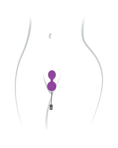 Вагінальні кульки з вібрацією Adrien Lastic Kegel Vibe Purple, діаметр 3,7 см - Фото №6