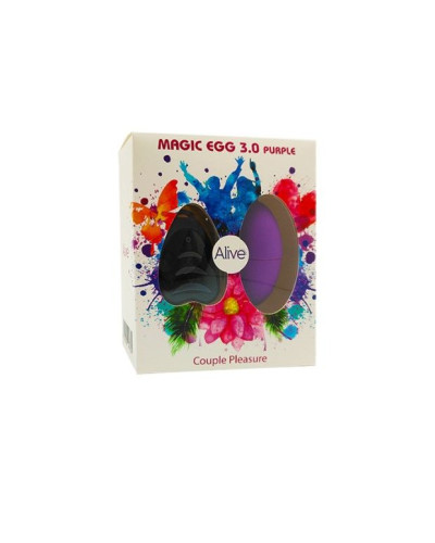 Виброяйцо Alive Magic Egg 3.0 Purple с пультом ДУ, на батарейках - Фото №2