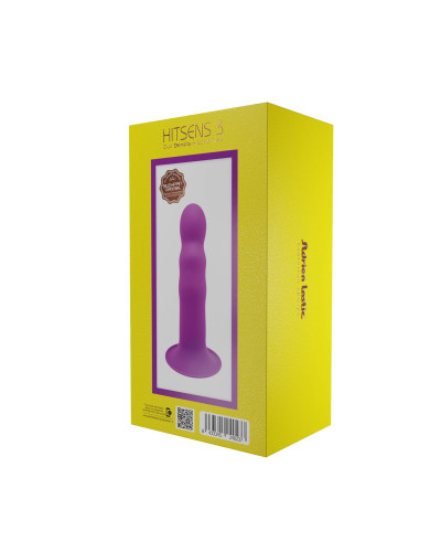 Дилдо с присоской Adrien Lastic Hitsens 3 Purple, отлично для страпона, диам. 4,1см, длина 18,2см - Фото №7