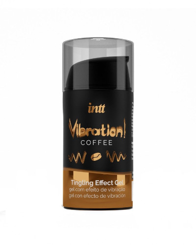 Жидкий вибратор Intt Vibration Coffee (15 мл), густой гель, очень вкусный, действует до 30 минут - Фото №2