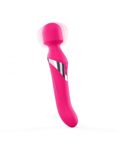 Вибромассажер 2в1 Dorcel Dual Orgasms Magenta классический массажер и вибратор с жемчужным массажем - Фото №2