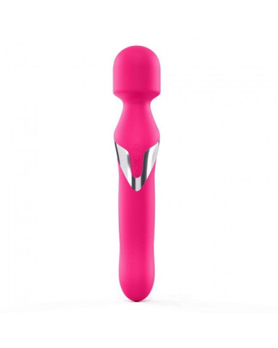 Вибромассажер 2в1 Dorcel Dual Orgasms Magenta классический массажер и вибратор с жемчужным массажем - Фото №3