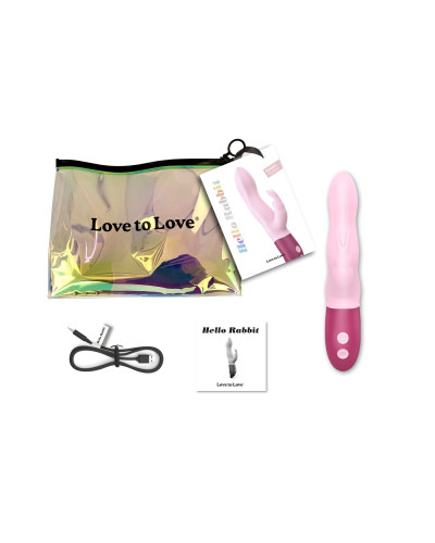 Вібратор-кролик Love To Love Hello Rabbit Rose з гнучким стовбуром і стимуляцією точки G, 2 мотори - Фото №6