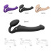 Безремневой страпон с вибрацией Strap-On-Me Vibrating Black M, диаметр 3,3см, пульт ДУ, регулируемый - Фото №3