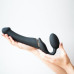 Безремневой страпон с вибрацией Strap-On-Me Vibrating Black M, диаметр 3,3см, пульт ДУ, регулируемый - Фото №8