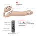 Безремневой страпон с вибрацией Strap-On-Me Vibrating Flesh M, диаметр 3,3см, пульт ДУ, регулируемый - Фото №2