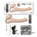 Безремневой страпон с вибрацией Strap-On-Me Vibrating Flesh M, диаметр 3,3см, пульт ДУ, регулируемый - Фото №5