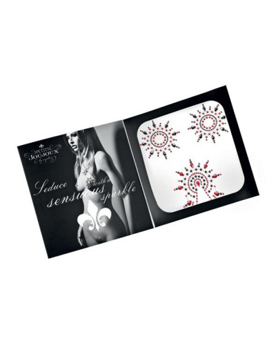 Пестіс з кристалів Petits Joujoux Gloria set of 3 - Black/Red, прикраса на груди та вульву - Фото №3