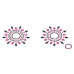 Пестіс з кристалів Petits Joujoux Gloria set of 2 - Black/Pink, прикраса на груди - Фото №1