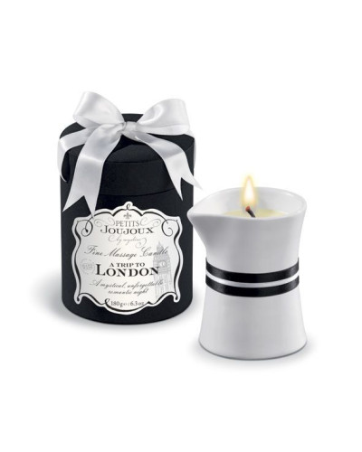 Масажна свічка Petits Joujoux - London - Rhubarb, Cassis and Ambra (190 г) розкішна упаковка - Фото №1