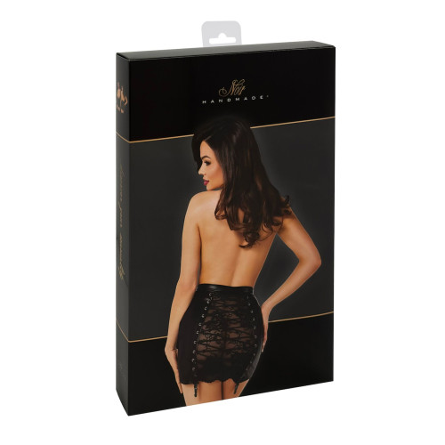 Юбка Noir Handmade F341 Powerwetlook and lace skirt - M