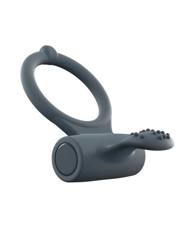 Эрекционное кольцо Dorcel Power Clit Plus с вибрацией, перезаряжаемое, с язычком со щеточкой - Фото №1