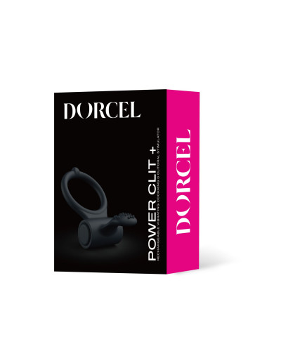 Эрекционное кольцо Dorcel Power Clit Plus с вибрацией, перезаряжаемое, с язычком со щеточкой - Фото №6