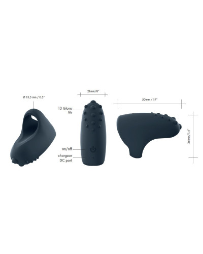 Вібратор на палець Dorcel MAGIC FINGER Black перезаряджуваний, 3 режими роботи - Фото №4