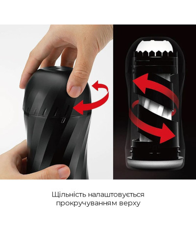 Мастурбатор Tenga Air-Tech Twist Ripple Blue зі змінною тугістю обхвату, ефект глибокого мінету - Фото №4