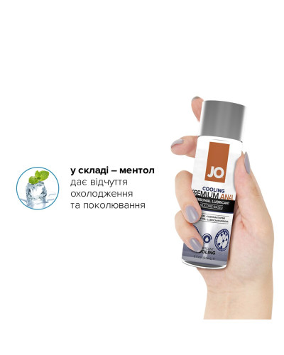 Анальна змазка на силіконовій основі JO ANAL PREMIUM — COOLING (60 мл) - Фото №4