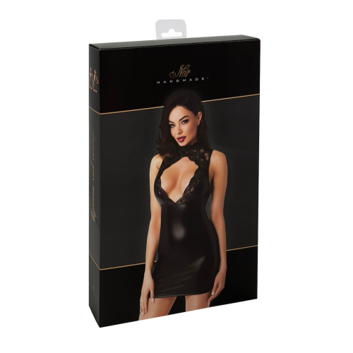 Сукня Noir Handmade F343 Powerwetlook and lace mini skirt - XXL