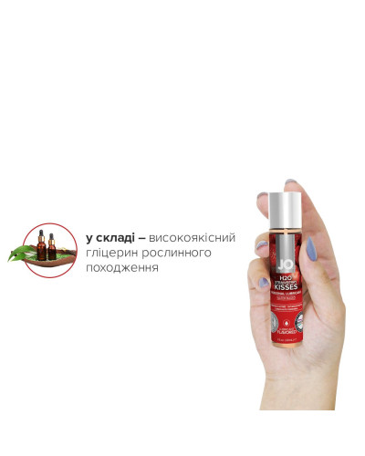 Смазка на водной основе JO H2O — Strawberry Kiss (30 мл) без сахара, растительный глицерин - Фото №4