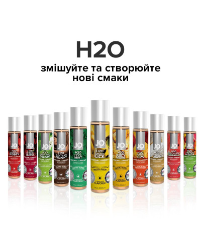 Змазка на водній основі JO H2O — Banana Lick (30 мл) без цукру, рослинний гліцерин - Фото №5