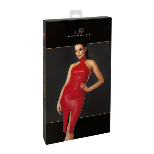 Сукня Noir Handmade F354 Red powerwetlook dress - M