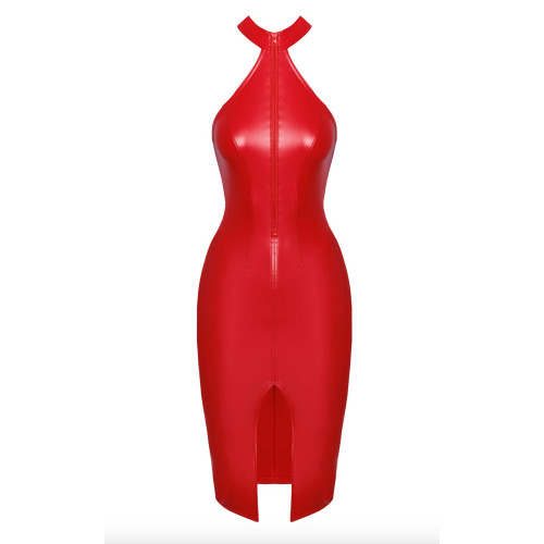 Сукня Noir Handmade F354 Red powerwetlook dress - L