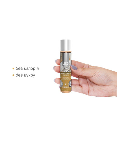 Змазка на водній основі JO H2O — Vanilla Cream (30 мл) без цукру, рослинний гліцерин - Фото №2