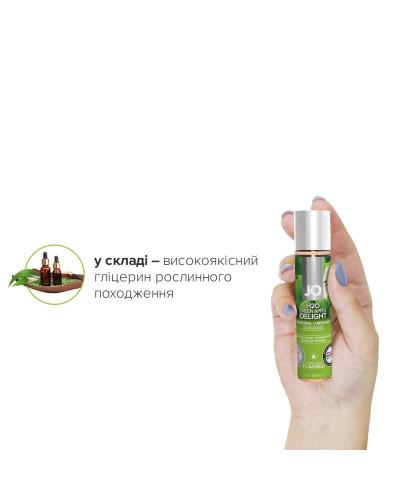 Смазка на водной основе JO H2O — Green Apple (30 мл) без сахара, растительный глицерин - Фото №4