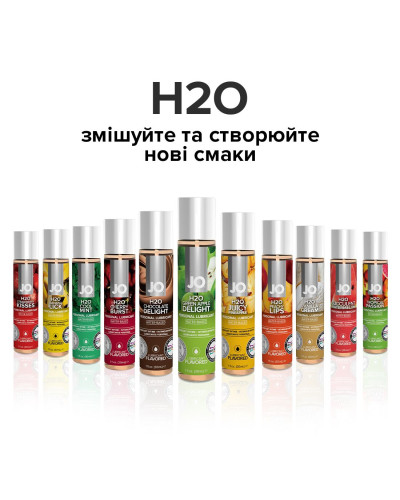 Смазка на водной основе JO H2O — Green Apple (30 мл) без сахара, растительный глицерин - Фото №5