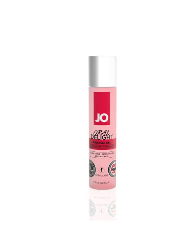 Гель для оральних пестощів JO Oral Delight — Strawberry Sensation (30 мл), ефект холод-тепло - Фото №1