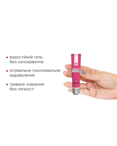 Збуджувальний гель для клітора JO SPICY WARMING (10 мл), розігрівальний - Фото №2
