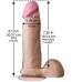 Фаллоимитатор Doc Johnson The Realistic Cock 8 inch White - ULTRASKYN, Vack-U-Lock, диаметр 5,1см - Фото №3