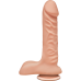Фалоімітатор Doc Johnson The D - Super D - 8 Inch With Balls - ULTRASKYN, діаметр 5,1 см - Фото №1