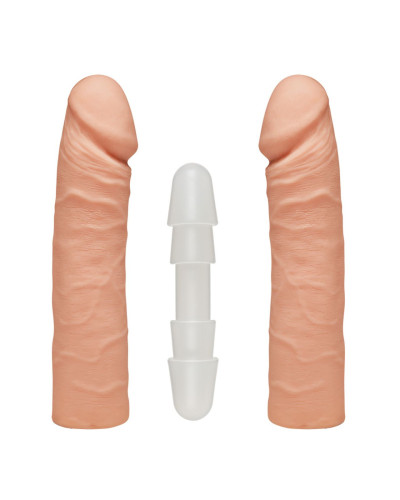 Фаллоимитатор двойной Doc Johnson The D - Double D - 16 Inch - ULTRASKYN, диаметр 4,4см, Vack-U-Lock - Фото №1