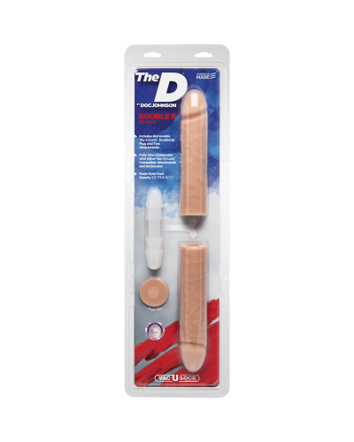 Фаллоимитатор двойной Doc Johnson The D - Double D - 16 Inch - ULTRASKYN, диаметр 4,4см, Vack-U-Lock - Фото №5