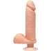 Фалоімітатор Doc Johnson The D - Perfect D - Vibrating 8 Inch With Balls - ULTRASKYN, діаметр 5,1 см - Фото №1
