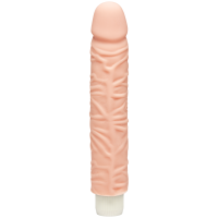 Фалоімітатор Doc Johnson The D: Shakin D 9 Inch Vibro ULTRASKYN, діаметр 3,8 см, плавне регулювання