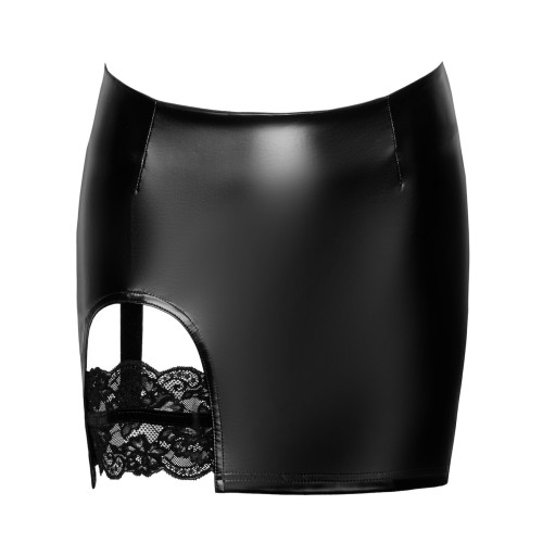 Спідниця Noir Handmade F345 Powerwetlook skirt with garter - L