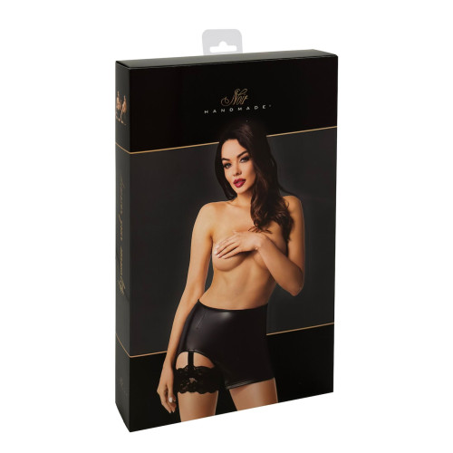 Спідниця Noir Handmade F345 Powerwetlook skirt with garter - L