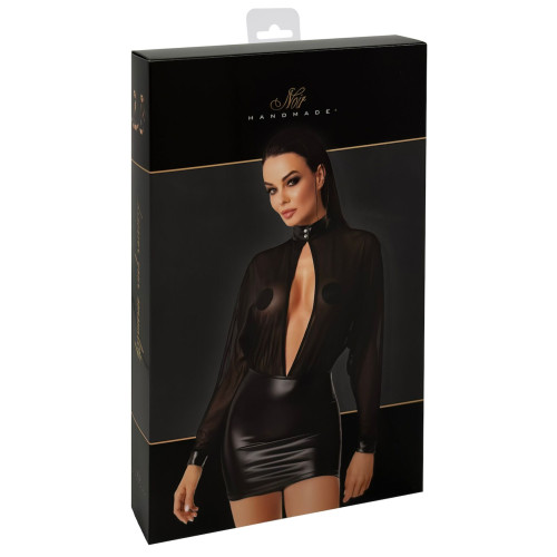 Платье Noir Handmade F348 Powerwetlook and tulle dress - 5XL