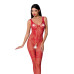 Бодістокінг Passion BS069 red, комбінезон, імітація панчох і боді - Фото №1