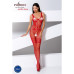 Бодістокінг Passion BS069 red, комбінезон, імітація панчох і боді - Фото №2