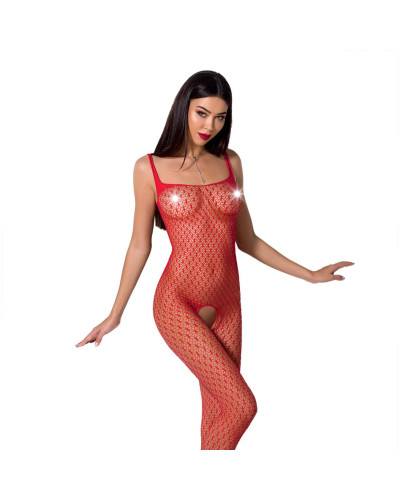 Бодистокинг Passion BS071 red, комбинезон на бретелях - Фото №1