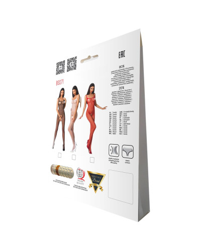 Бодистокинг Passion BS071 red, комбинезон на бретелях - Фото №6