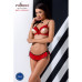 Комплект білизни Passion Exclusive CHERRY SET OpenBra S/M, red, відкритий ліф, трусики-спідничка - Фото №3