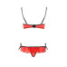 Комплект білизни Passion Exclusive CHERRY SET OpenBra S/M, red, відкритий ліф, трусики-спідничка - Фото №6