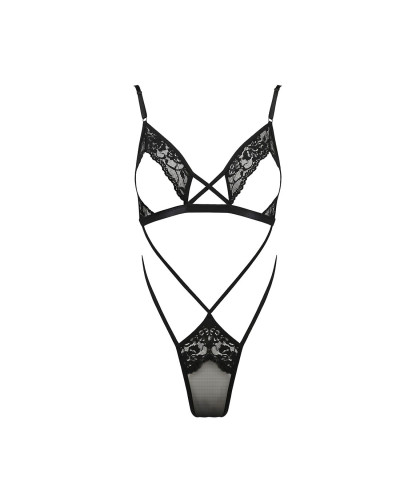 Боді монокіні з відкритими грудьми Passion DIABOLINA BODY XXL/XXXL, black - Фото №3