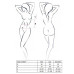 Корсет з декольте Passion ERZA CORSET L/XL, black, пажі, трусики, напівпрозорий - Фото №5