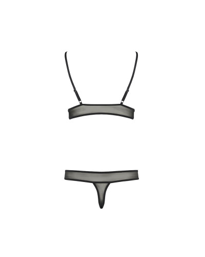 Комплект білизни Passion ERZA SET S/M, black, ліф і трусики - Фото №4