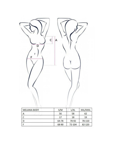Боді Passion MELANIA BODY L/XL, black - Фото №5